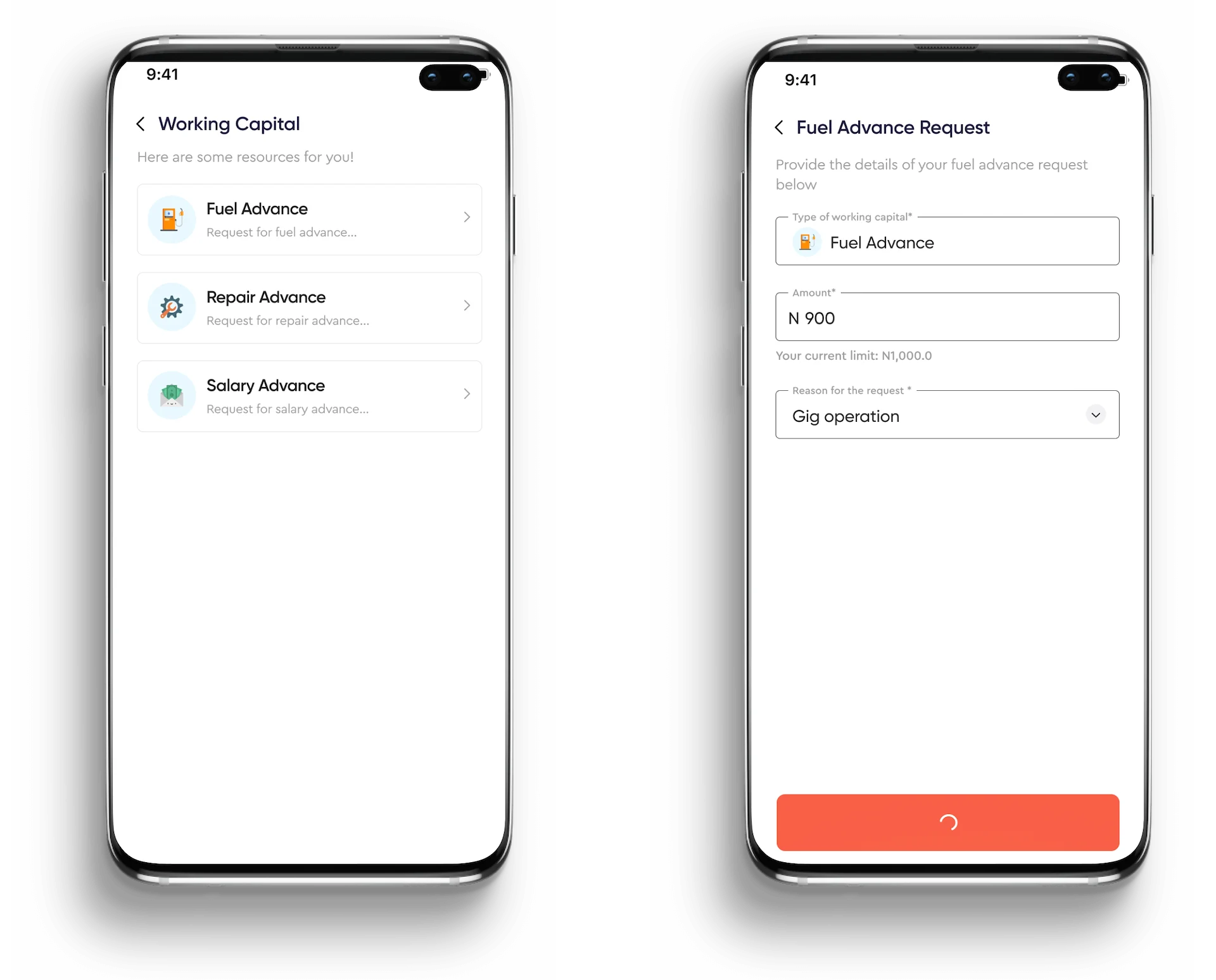 Working capital screen set 1